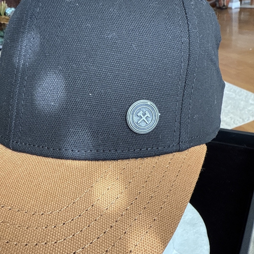 George Pocket Hat, Strapback Hat Black‎ Adjustable 6 Panel Structured NWT 4670